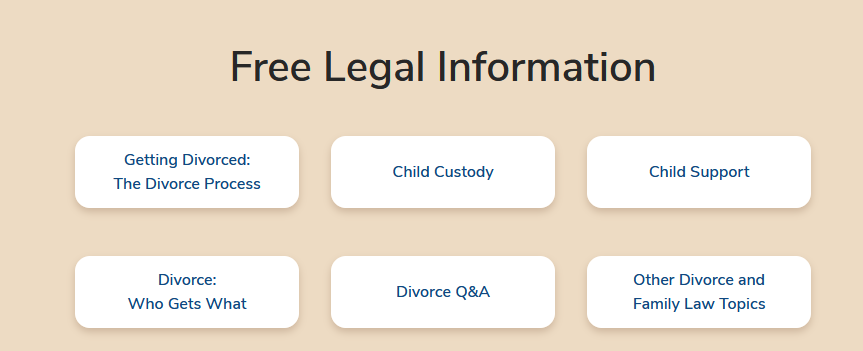 Legal information from DivorceNet
