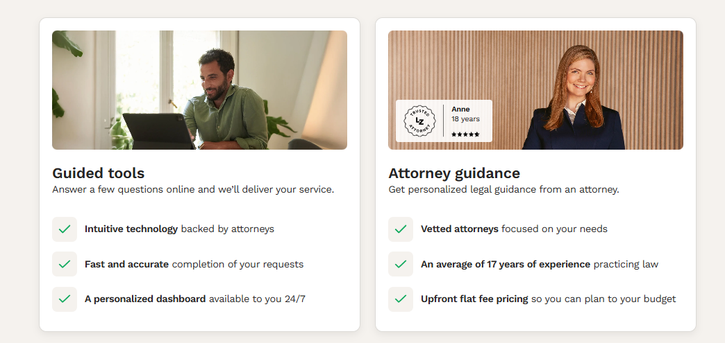 LegalZoom offers