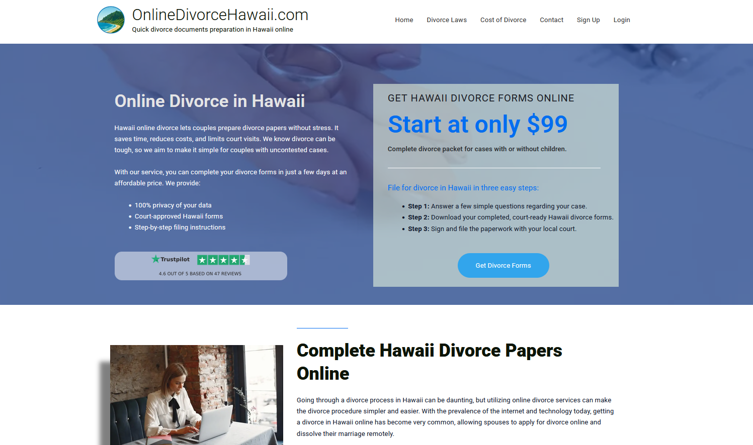 onlinedivorcehawaii.com