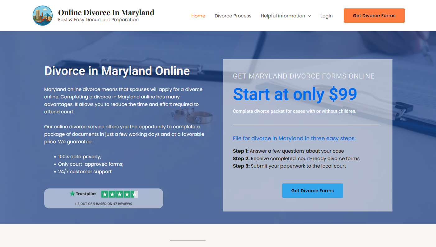 onlinedivorceinmaryland.com