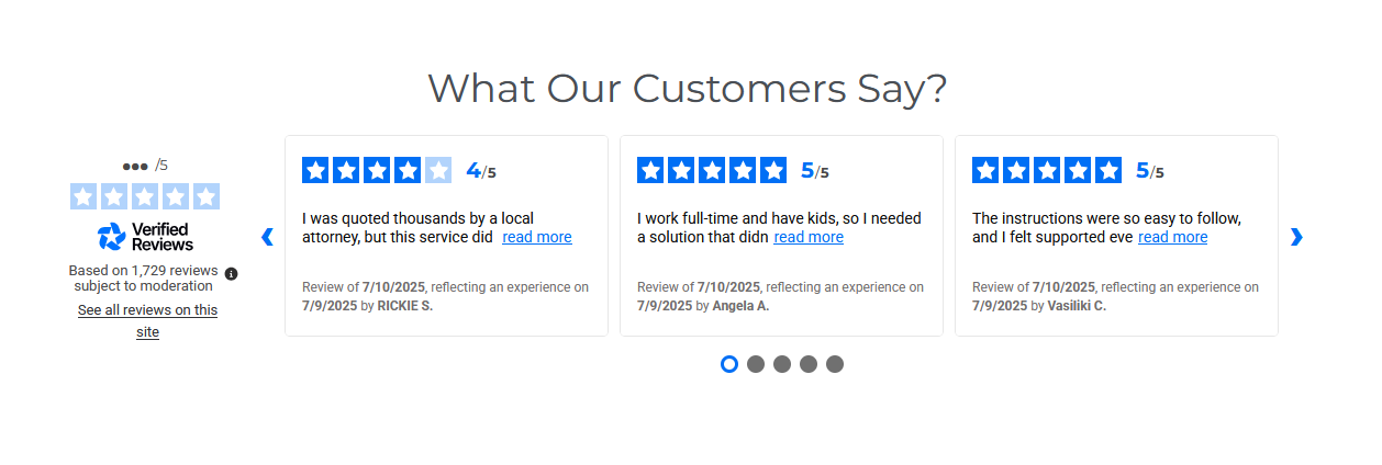 Instant Online Divorce reviews